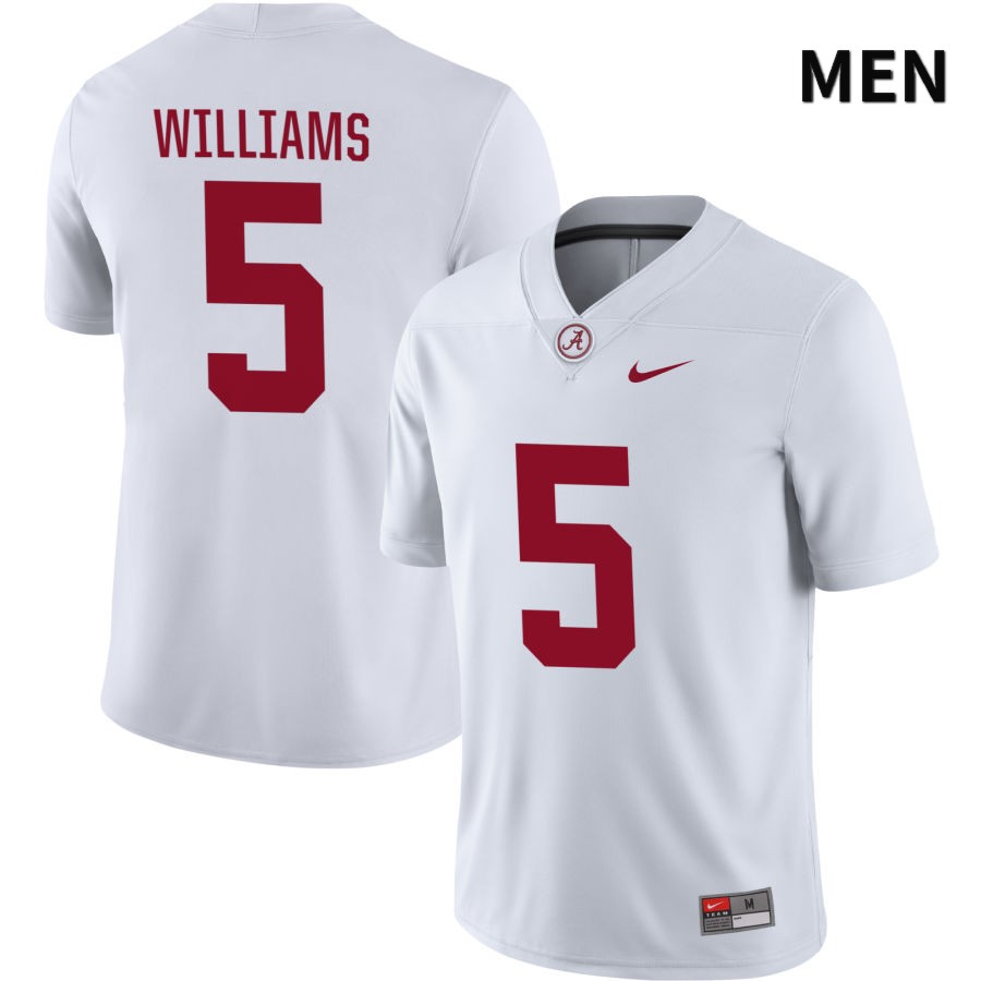 Alabama Crimson Tide Men's Roydell Williams #5 NIL White 2022 NCAA Authentic Stitched College Football Jersey YL16R44CK